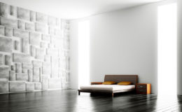 Modern bedroom interior 3d