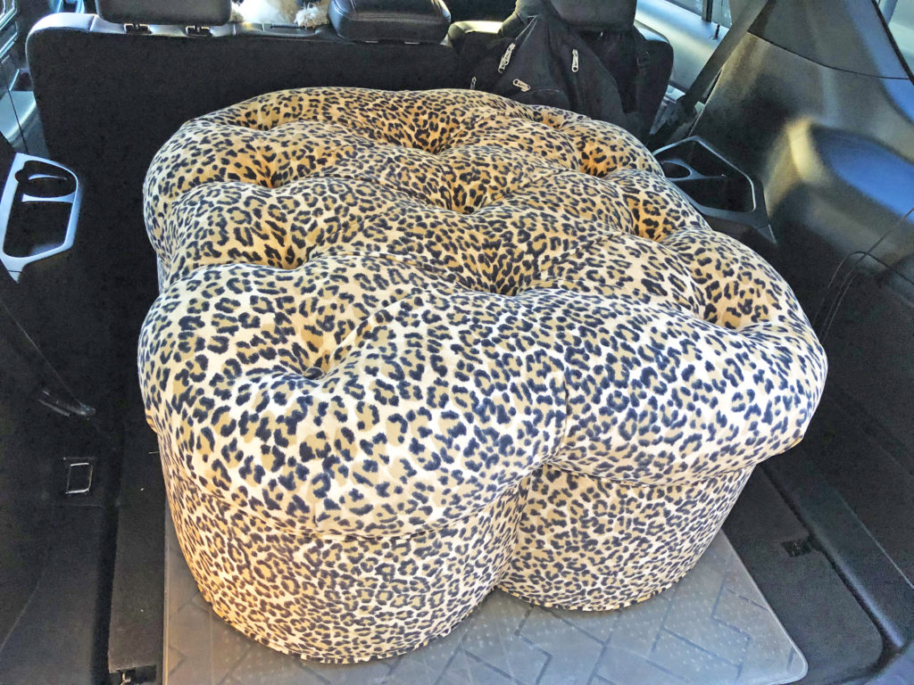 Leopard Print Reupholstered Ottoman Reupholstery Store In Las Vegas Nv Regal Upholstery Drapery